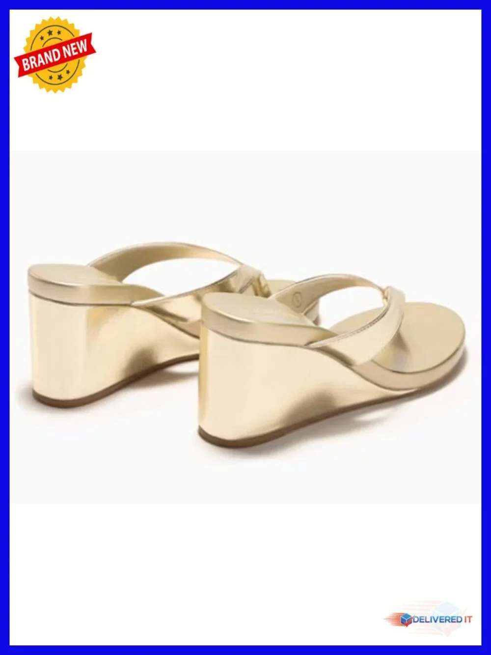 Women's Platform Wedge Sandals Flip Flops Slip On Slides 3.1in Heel